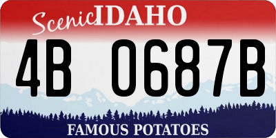 ID license plate 4B0687B
