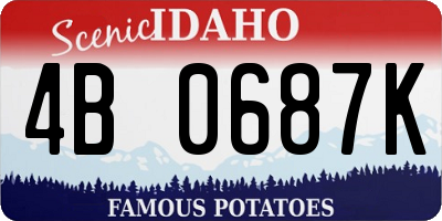 ID license plate 4B0687K