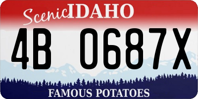 ID license plate 4B0687X