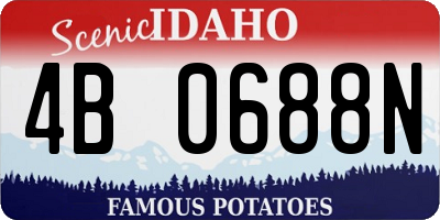 ID license plate 4B0688N