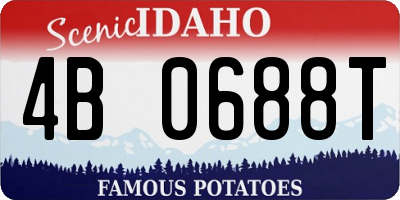 ID license plate 4B0688T