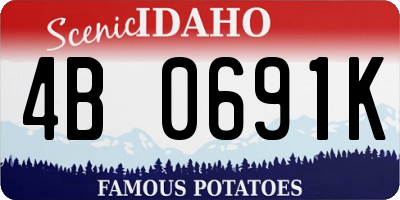 ID license plate 4B0691K