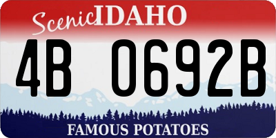 ID license plate 4B0692B