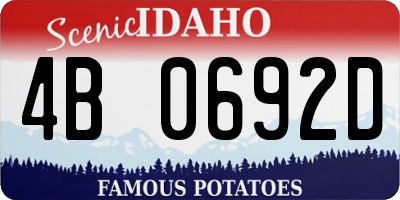 ID license plate 4B0692D