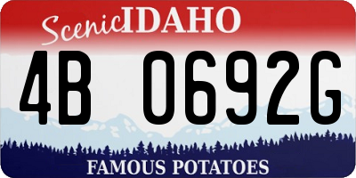 ID license plate 4B0692G