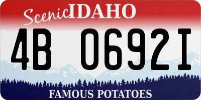 ID license plate 4B0692I
