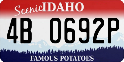 ID license plate 4B0692P