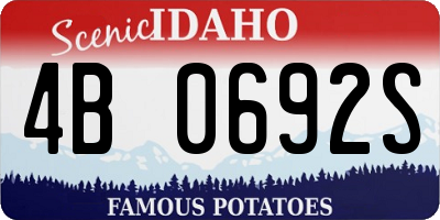 ID license plate 4B0692S