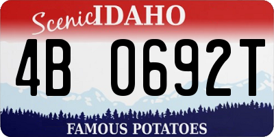 ID license plate 4B0692T