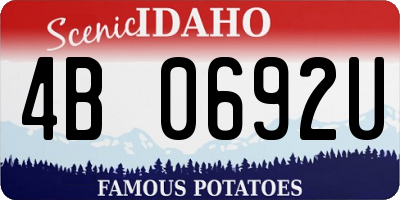 ID license plate 4B0692U