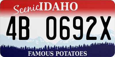 ID license plate 4B0692X