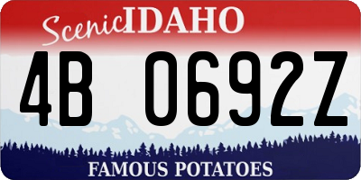 ID license plate 4B0692Z