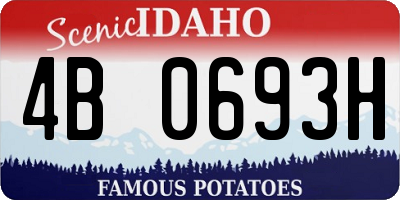 ID license plate 4B0693H