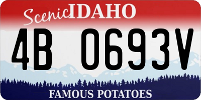 ID license plate 4B0693V