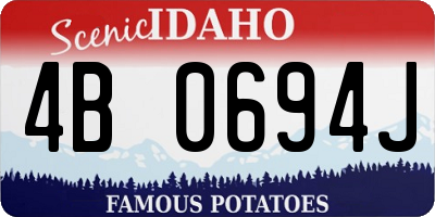 ID license plate 4B0694J