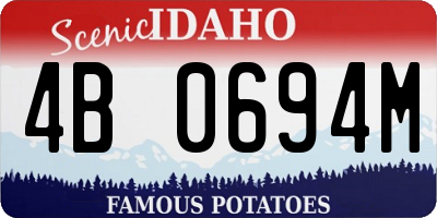 ID license plate 4B0694M