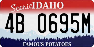 ID license plate 4B0695M