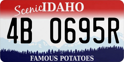 ID license plate 4B0695R