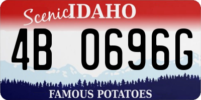 ID license plate 4B0696G