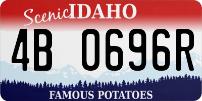 ID license plate 4B0696R