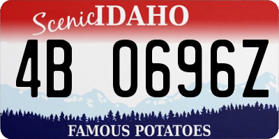 ID license plate 4B0696Z