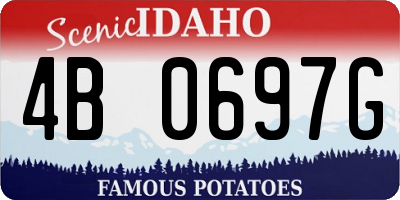 ID license plate 4B0697G