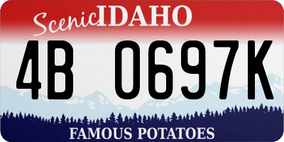 ID license plate 4B0697K
