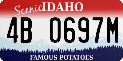 ID license plate 4B0697M