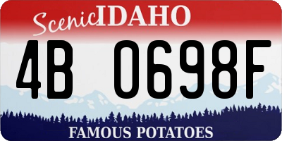 ID license plate 4B0698F