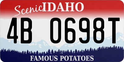 ID license plate 4B0698T