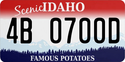 ID license plate 4B0700D