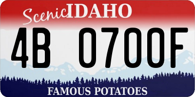 ID license plate 4B0700F