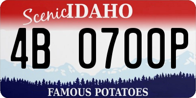 ID license plate 4B0700P