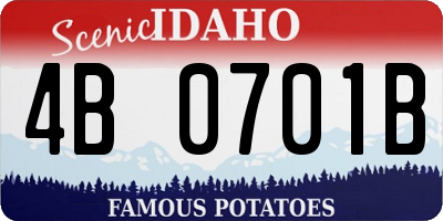 ID license plate 4B0701B
