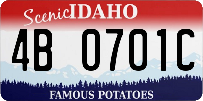 ID license plate 4B0701C