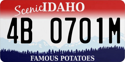 ID license plate 4B0701M