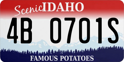 ID license plate 4B0701S