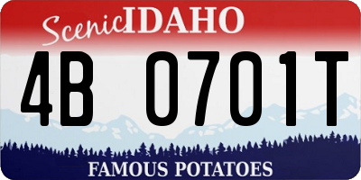 ID license plate 4B0701T