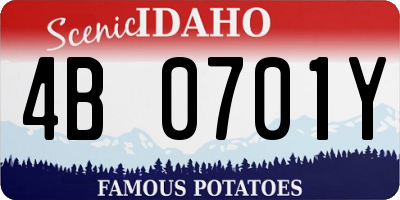 ID license plate 4B0701Y