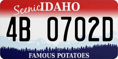 ID license plate 4B0702D