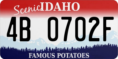 ID license plate 4B0702F