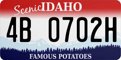 ID license plate 4B0702H