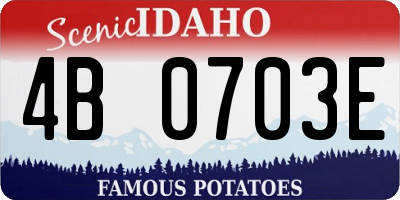 ID license plate 4B0703E