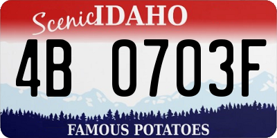 ID license plate 4B0703F