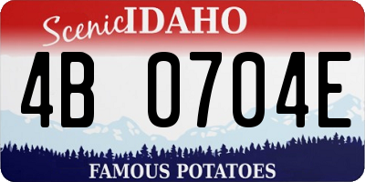 ID license plate 4B0704E