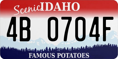 ID license plate 4B0704F