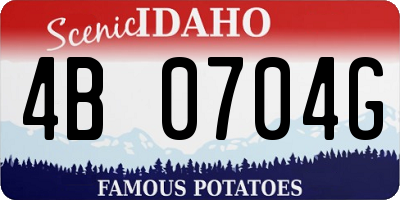 ID license plate 4B0704G