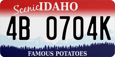 ID license plate 4B0704K