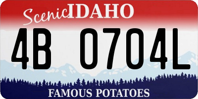 ID license plate 4B0704L