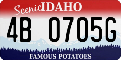 ID license plate 4B0705G